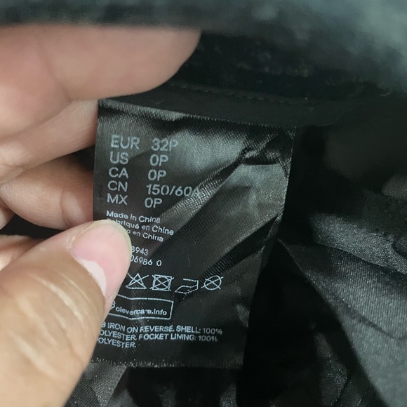 H&M black velvet parallel pant. Size 32uk .new - Picture 6 of 7